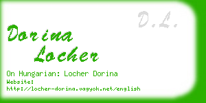 dorina locher business card